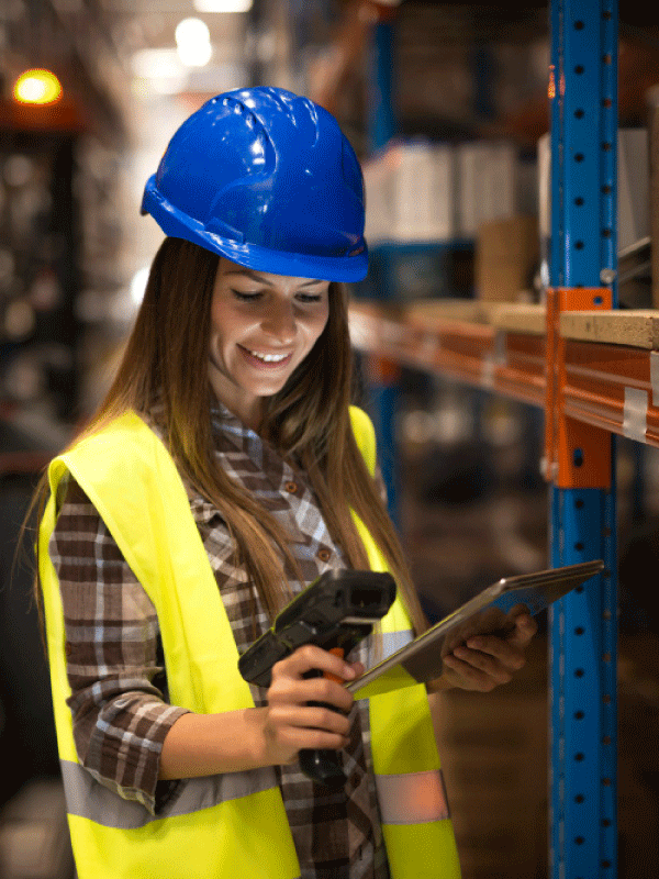 Female-worker-warehouse-scan-ipad